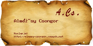 Almásy Csongor névjegykártya