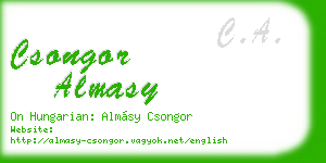 csongor almasy business card