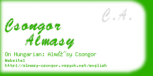 csongor almasy business card